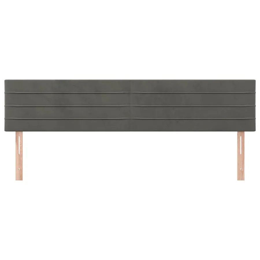 Têtes de lit Gris foncé 180x5x78/88 cm Velours - 3