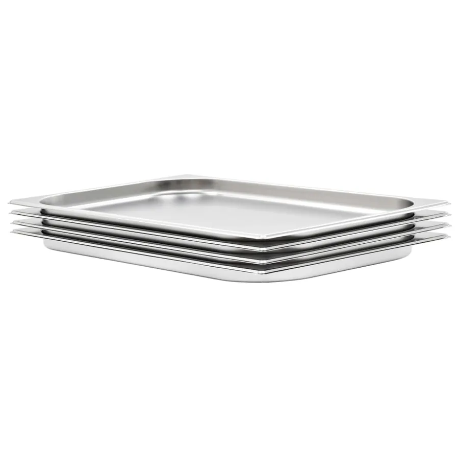Récipients Gastronorm 4 pcs GN 1/1 20 mm Acier inoxydable