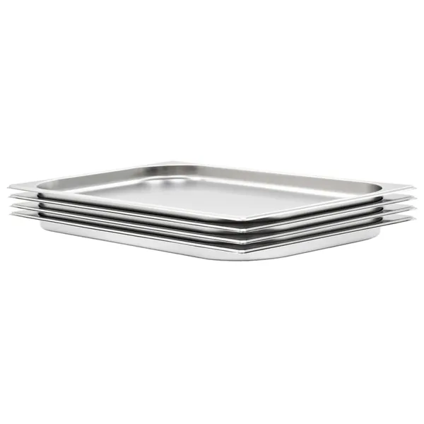 Récipients Gastronorm 4 pcs GN 1/1 20 mm Acier inoxydable