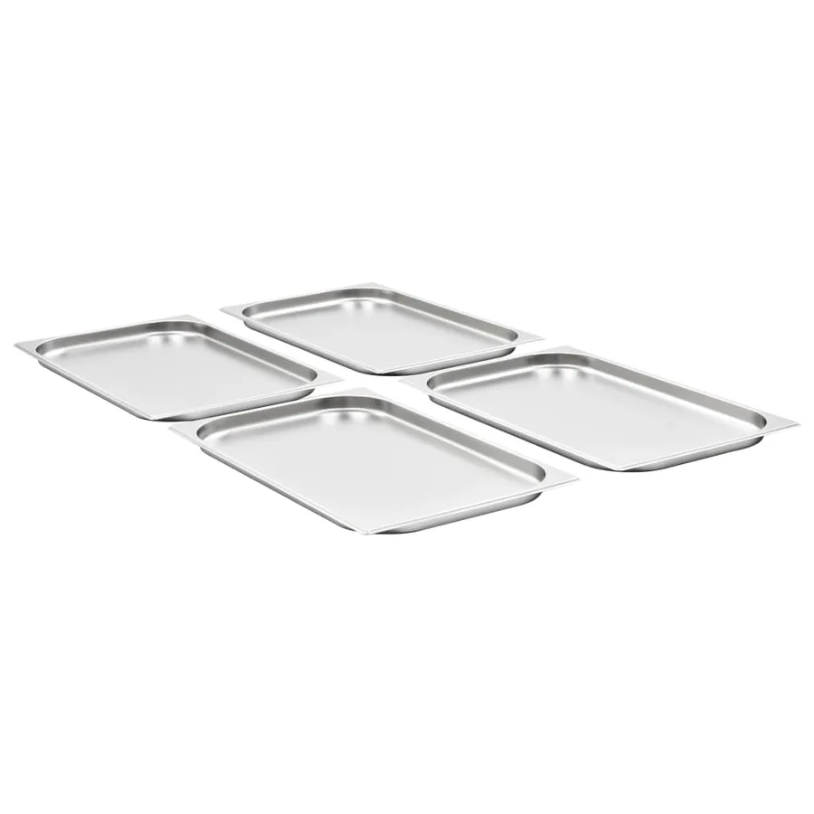 Récipients Gastronorm 4 pcs GN 1/1 20 mm Acier inoxydable - 2