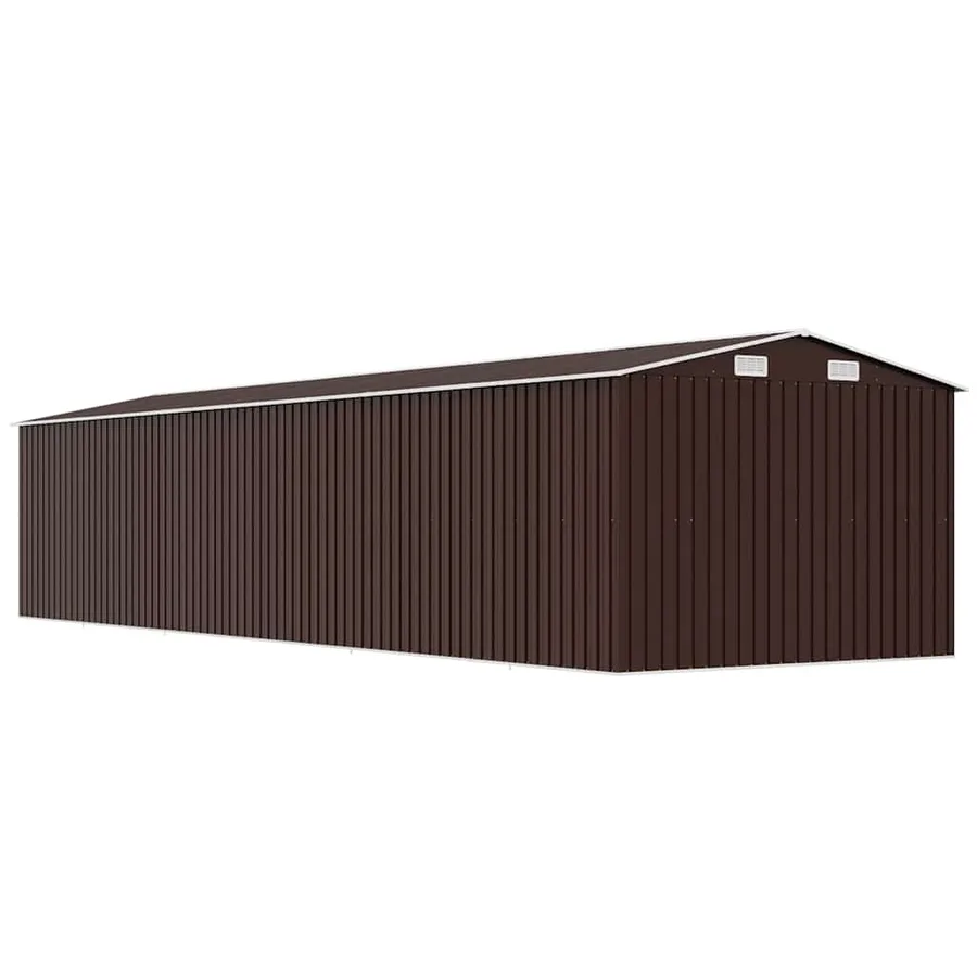 Abri de jardin Marron 257x779x181 cm Acier galvanisé - 7
