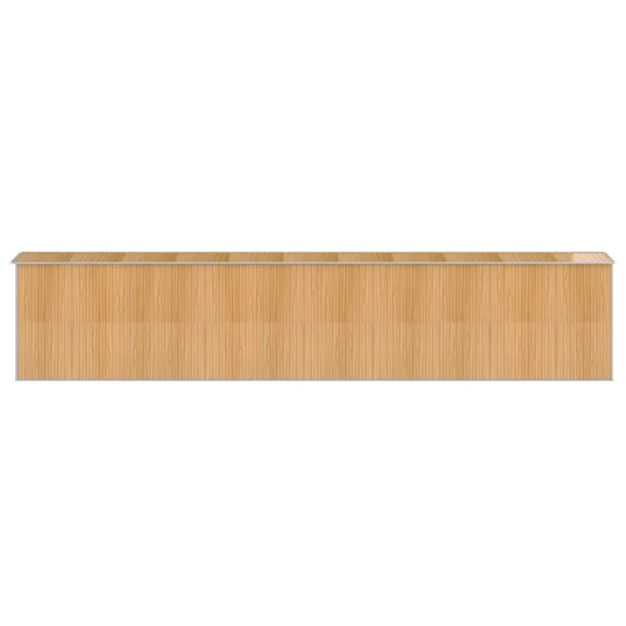 Abri de jardin Marron clair 192x938x223 cm Métal galvanisé - 5