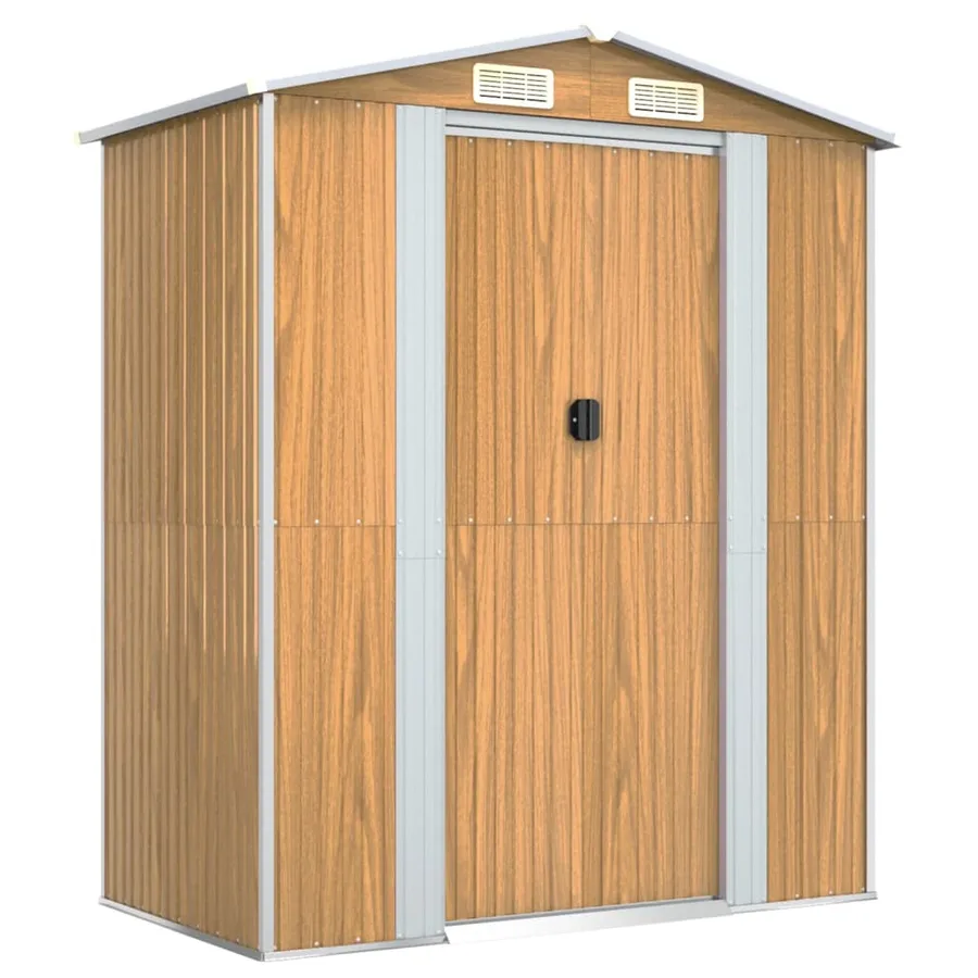 Abri de jardin Marron clair 192x108x223 cm Métal galvanisé - 2