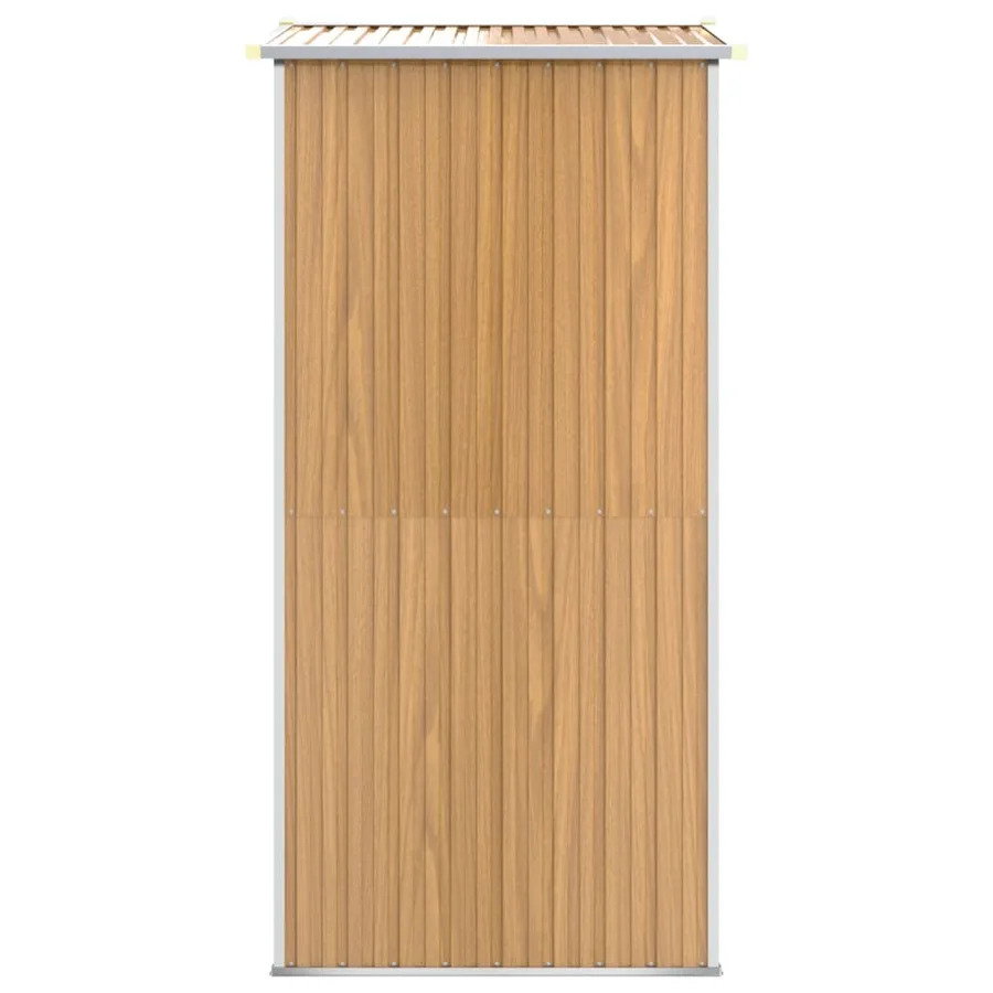 Abri de jardin Marron clair 192x108x223 cm Métal galvanisé - 4