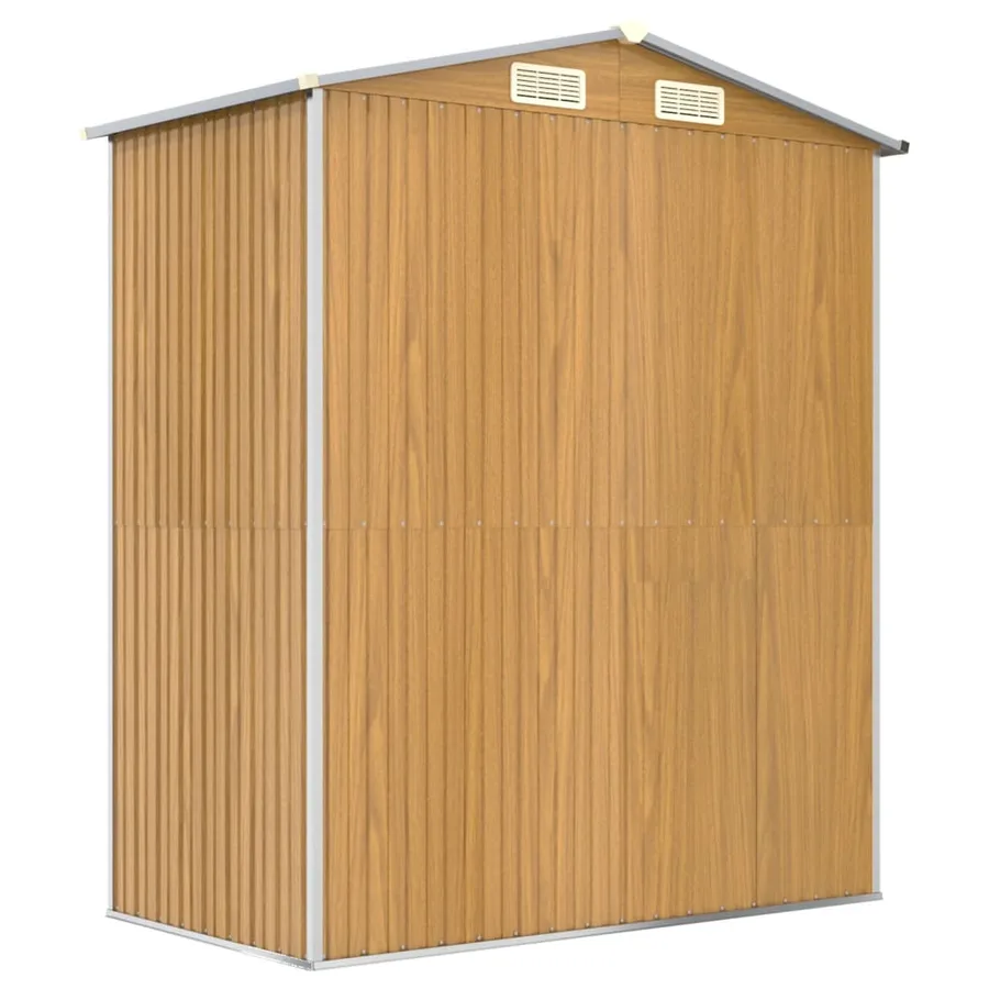 Abri de jardin Marron clair 192x108x223 cm Métal galvanisé - 5