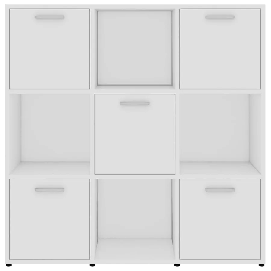 Bibliothèque Blanc 90x30x90 cm Bois d’ingénierie - 6