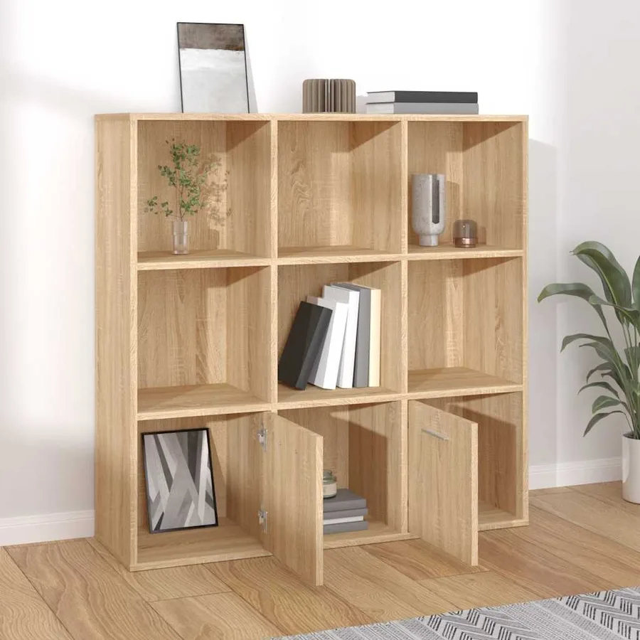 Bibliothèque Chêne sonoma 98x30x98 cm Bois d’ingénierie - 3