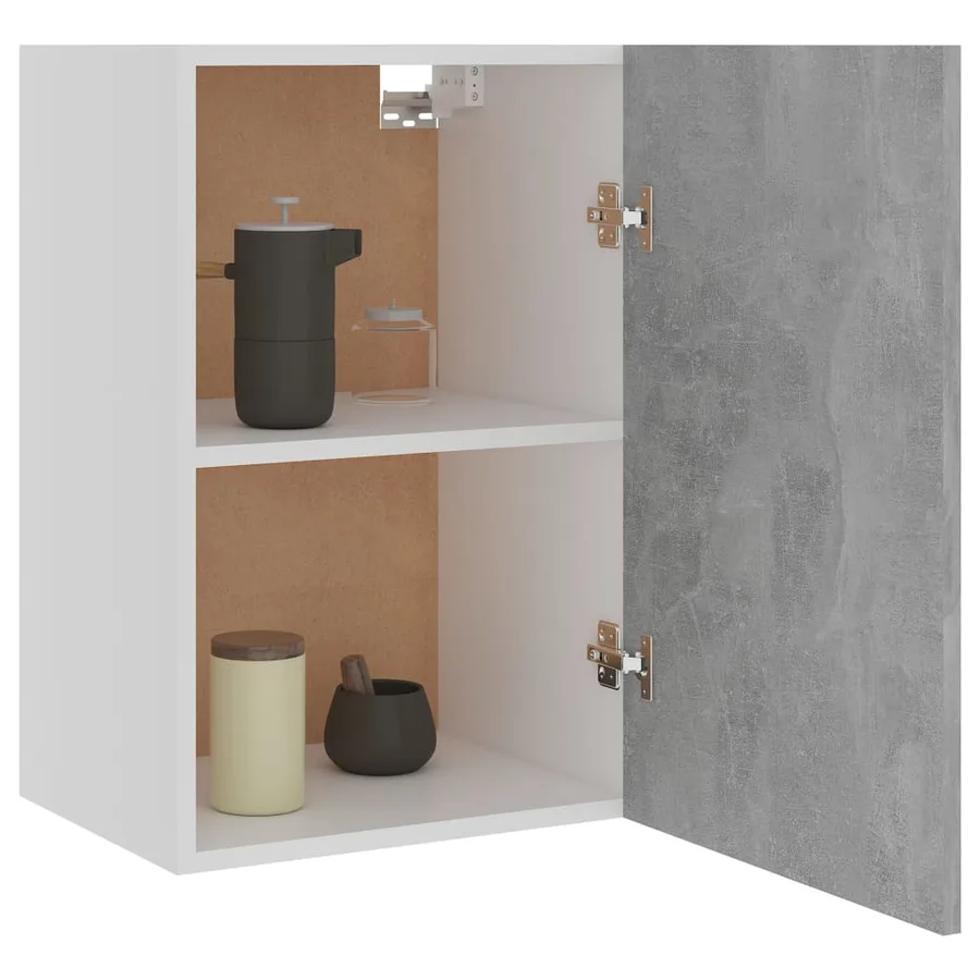 Armoire suspendue "Lyon" Gris béton 39,5 x 31 x 60 cm Bois d'ingénierie - 4