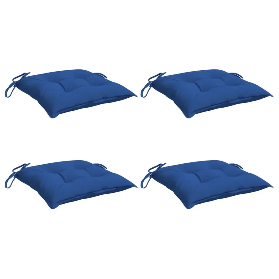 Coussins de chaise lot de 4 bleu 40x40x7 cm tissu oxford - 3