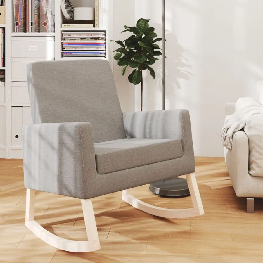 Chaise à bascule Gris clair Tissu