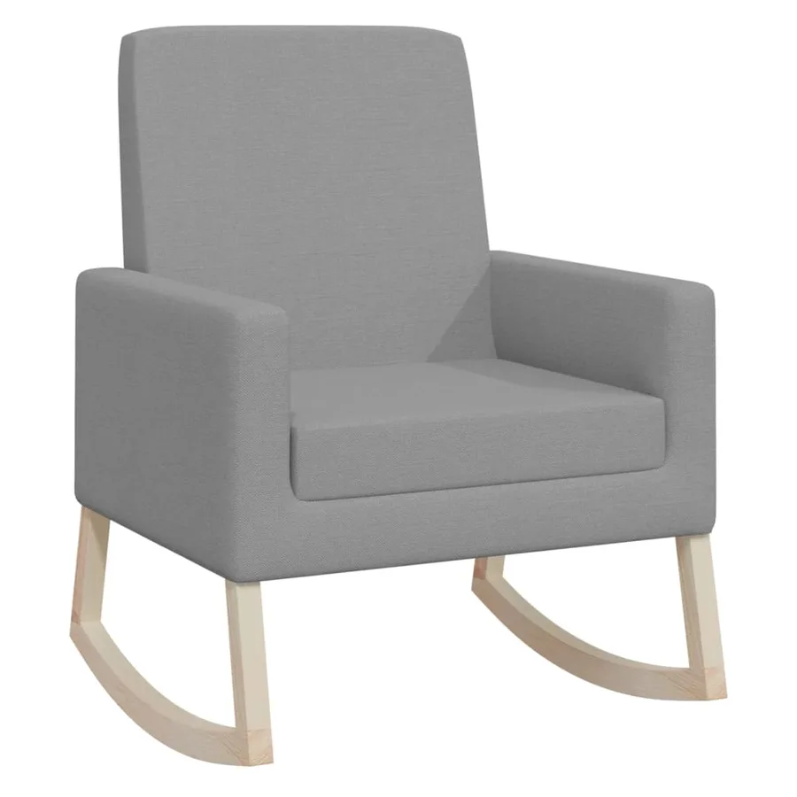 Chaise à bascule Gris clair Tissu - 2