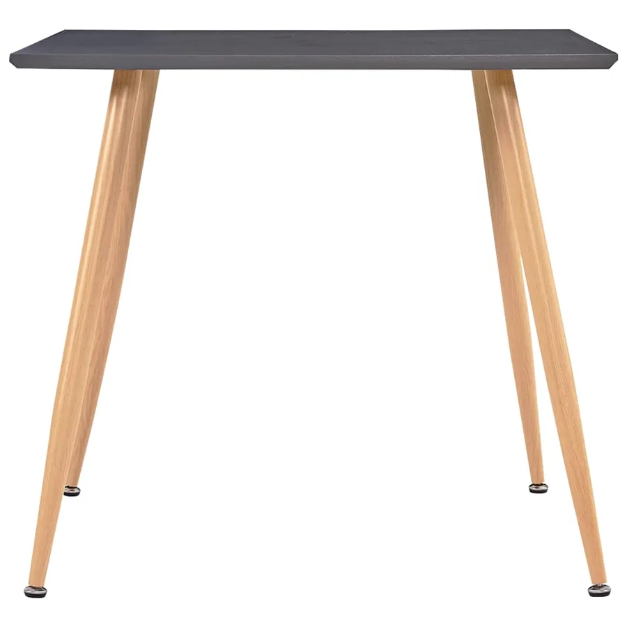 Table de salle à manger Gris et chêne 80,5x80,5x73 cm MDF - 2