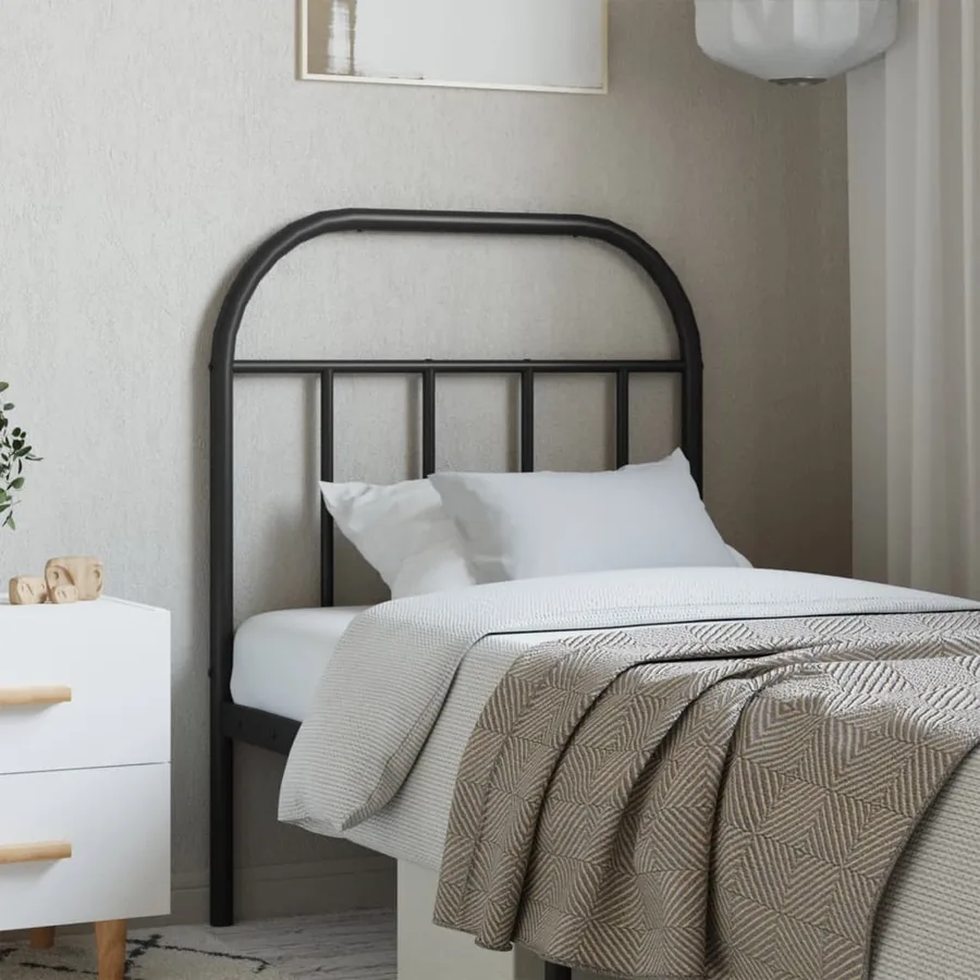 Tête de lit de remplacement métal noir 75 cm