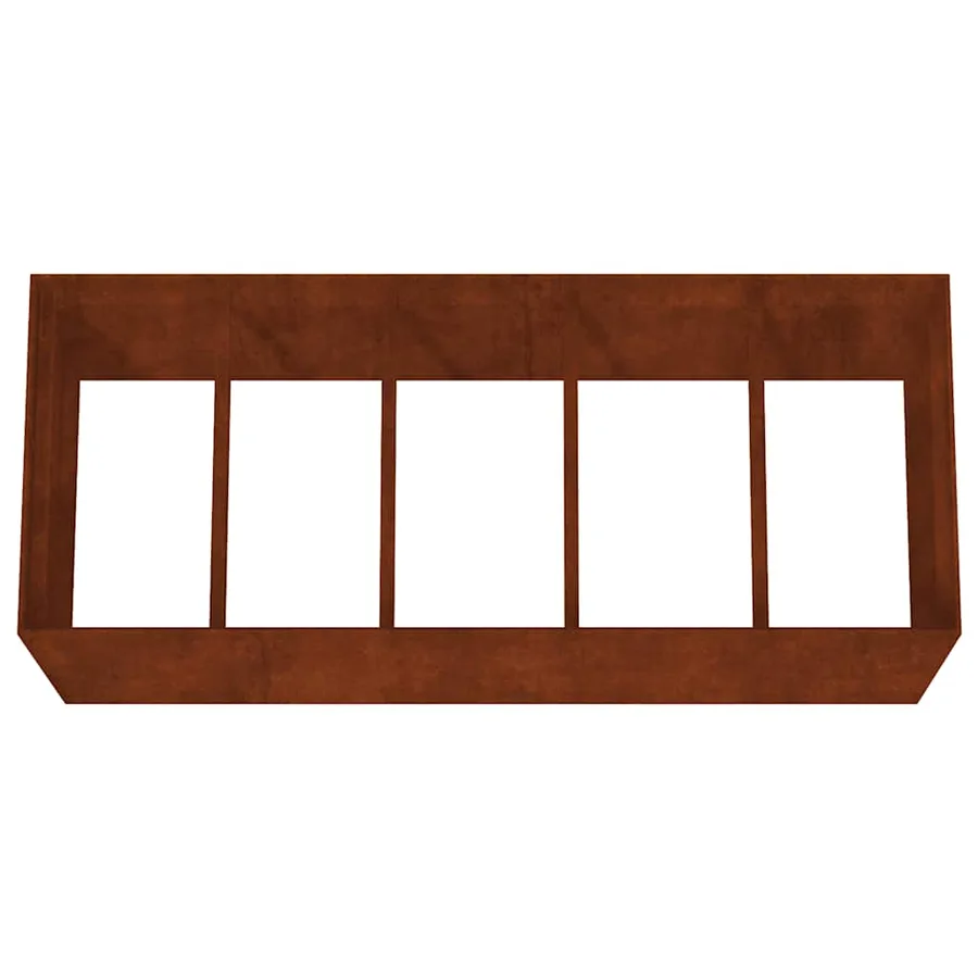 Lit surélevé de jardin 200x80x80 cm acier corten - 5
