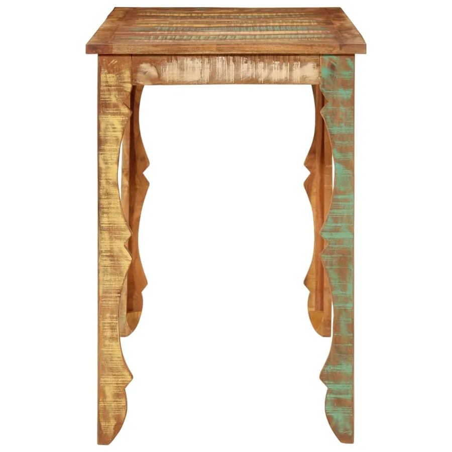 Table à manger 110x52x76 cm bois massif de récupération - 3
