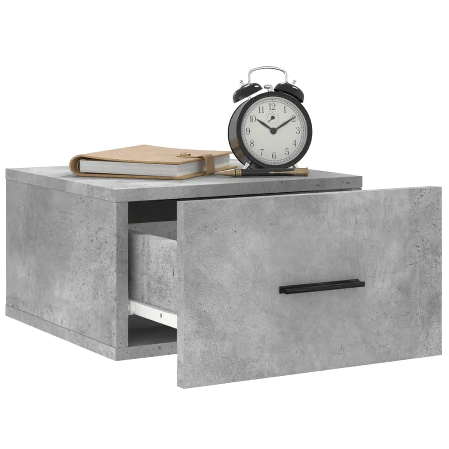 Tables de chevet murales 2 pcs gris béton 35x35x20 cm - 4