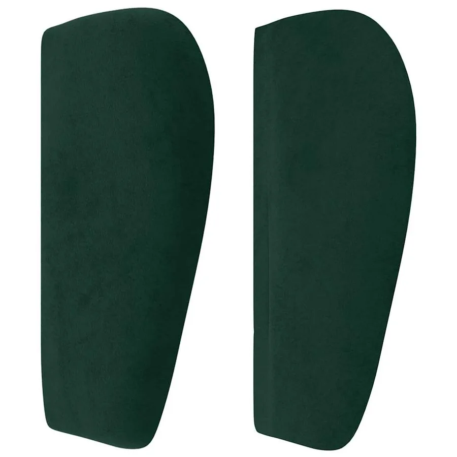 Tête de lit avec oreilles Vert foncé 83x23x78/88 cm Velours - 4