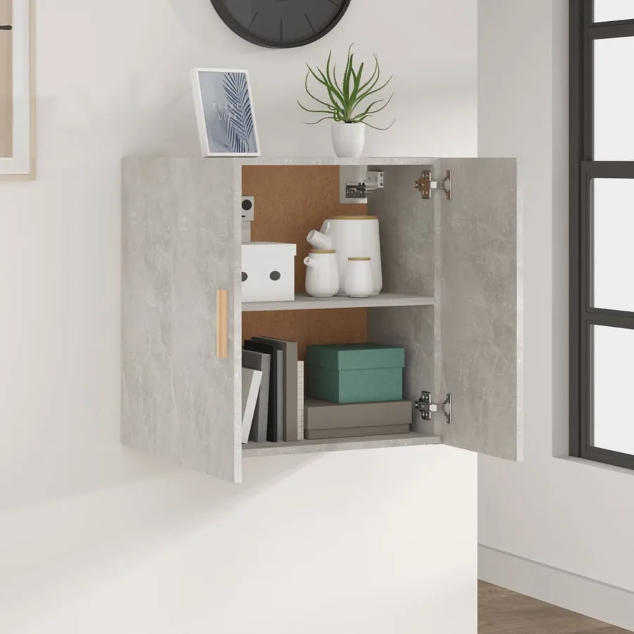 Armoire murale Gris béton 60x30x60 cm Bois d'ingénierie - 3