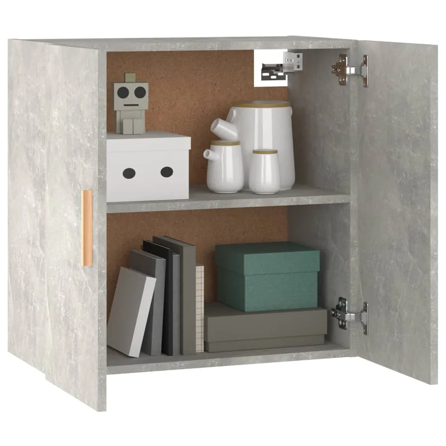 Armoire murale Gris béton 60x30x60 cm Bois d'ingénierie - 4
