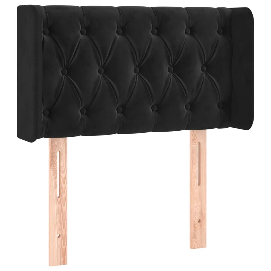Tête de lit à LED Noir 83x16x78/88 cm Velours - 3