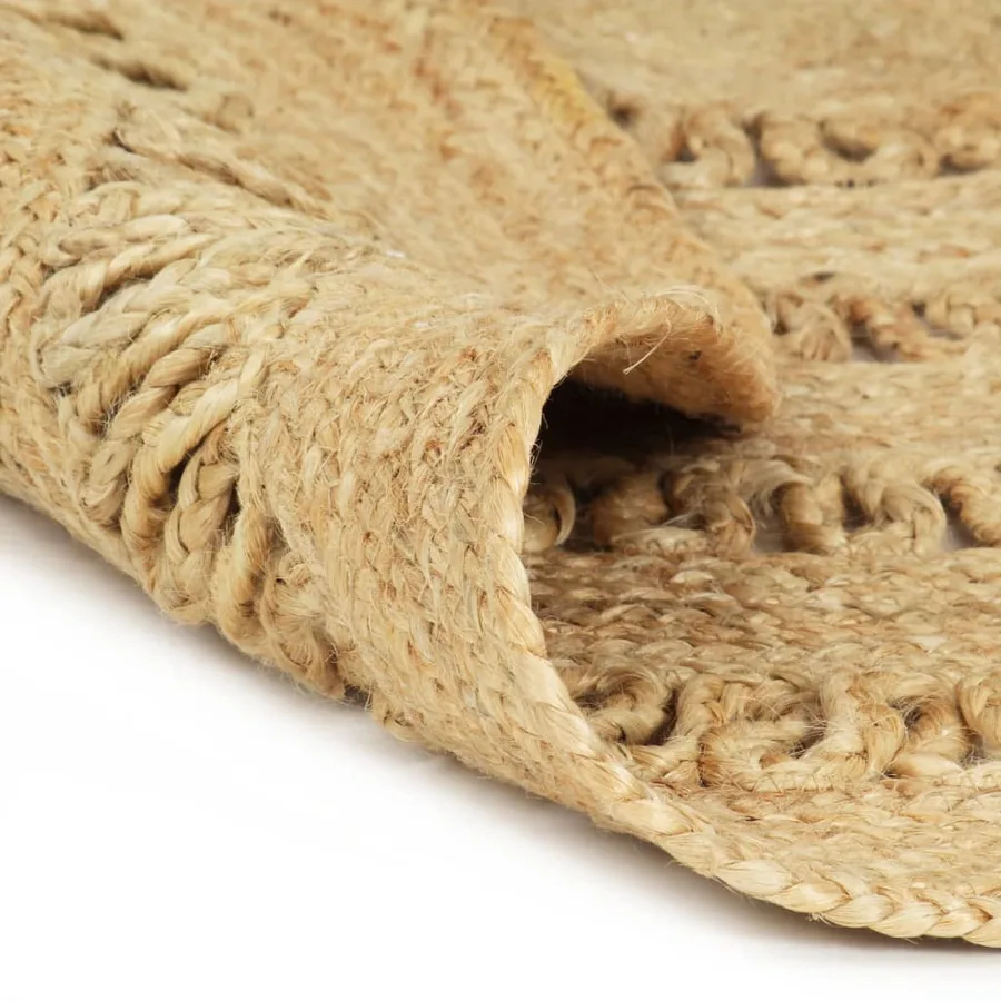 Tapis fait à la main Jute tressée 150 cm - 2