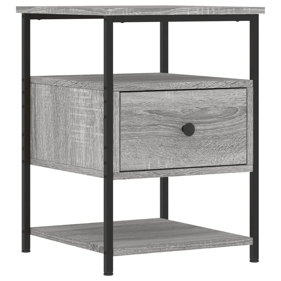 Tables de chevet 2 pcs sonoma gris 40x42x56cm bois d'ingénierie - 3