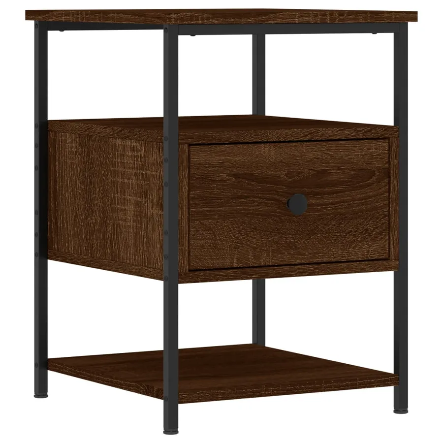 Tables de chevet 2pcs chêne marron 40x42x56cm bois d'ingénierie - 3