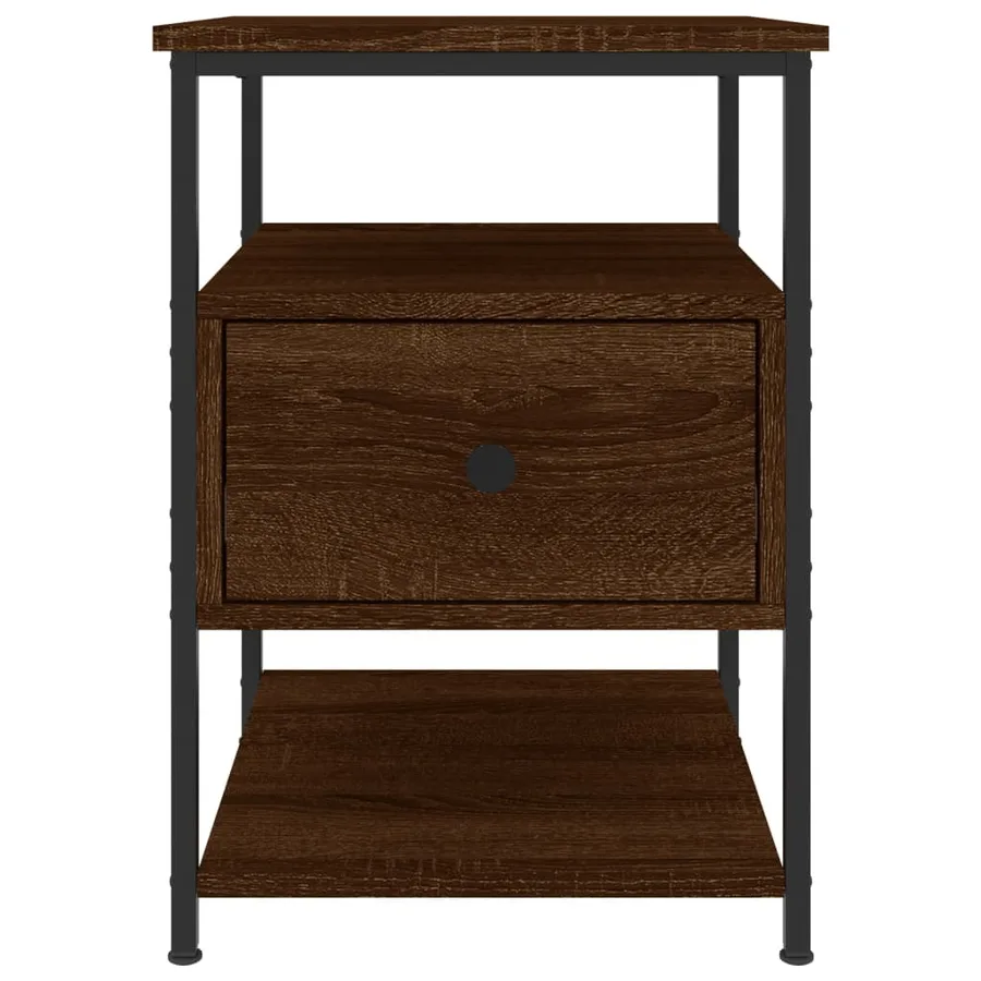 Tables de chevet 2pcs chêne marron 40x42x56cm bois d'ingénierie - 7