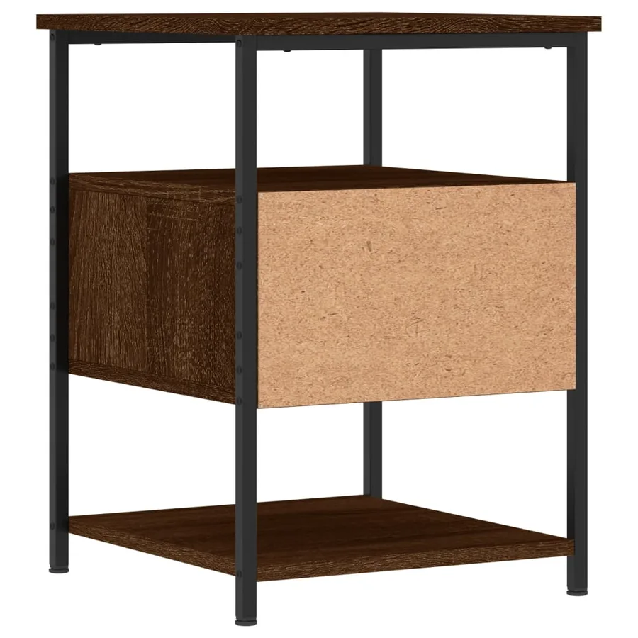 Tables de chevet 2pcs chêne marron 40x42x56cm bois d'ingénierie - 9