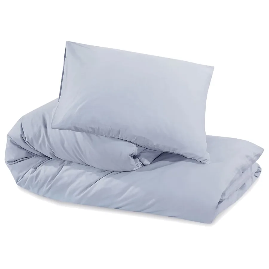Ensemble de housse de couette Gris 140x200 cm Coton - 6