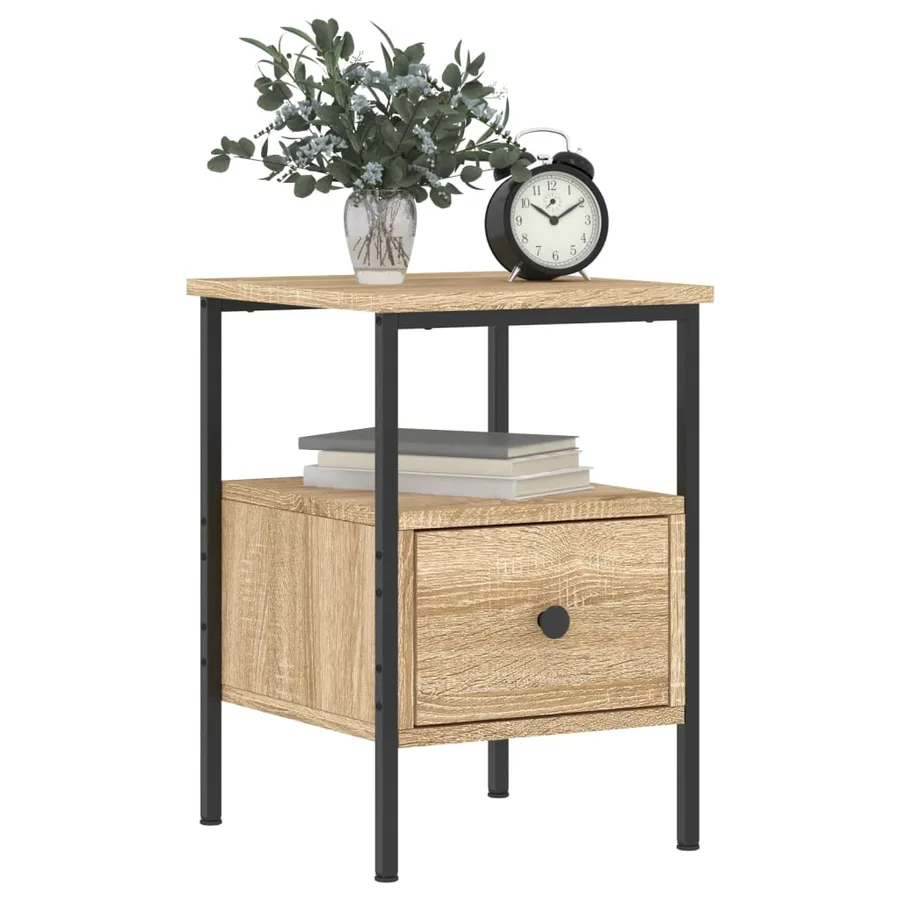 Table de chevet chêne sonoma 34x36x50 cm bois d'ingénierie - 7
