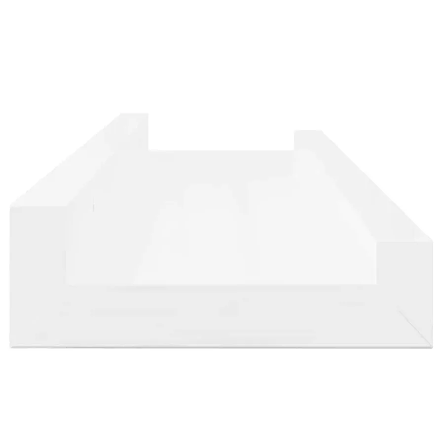 Étagères murales 2 pcs Blanc brillant 40x9x3 cm - 7