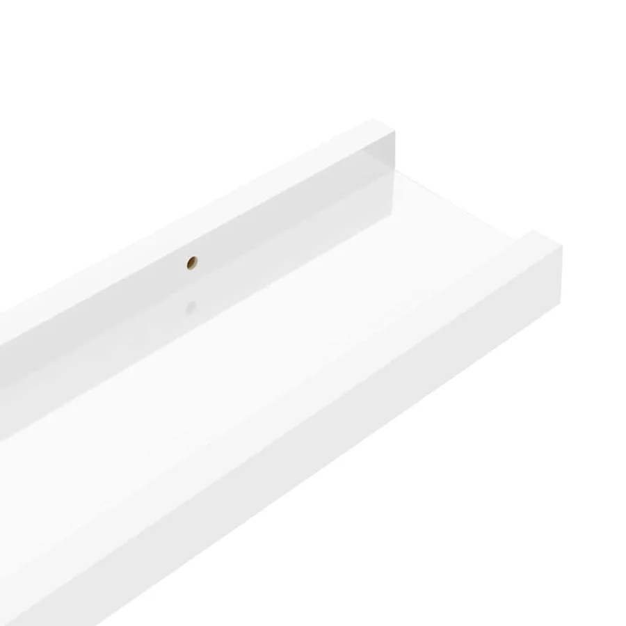Étagères murales 2 pcs Blanc brillant 40x9x3 cm - 9