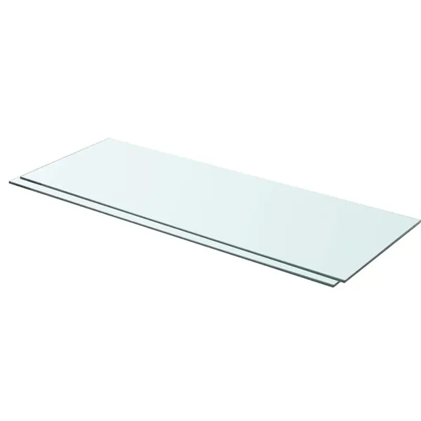 Panneaux d'étagère 2 pcs Verre Transparent 80 x 30 cm