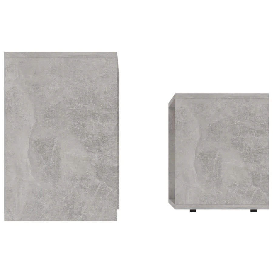 Ensemble de table basse Gris béton 48x30x45 cm Bois ingénierie - 5