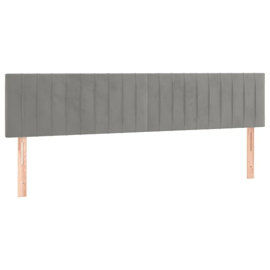 Sommier à lattes de lit et matelas Gris clair 200x200cm Velours - 6