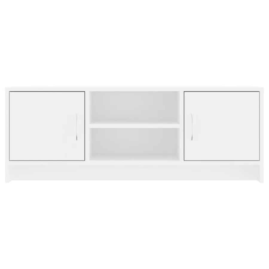 Meuble TV blanc 102x30x37,5 cm bois d'ingénierie - 5