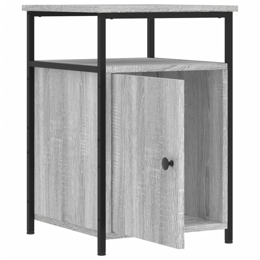 Table de chevet sonoma gris 40x42x60 cm bois d'ingénierie - 5