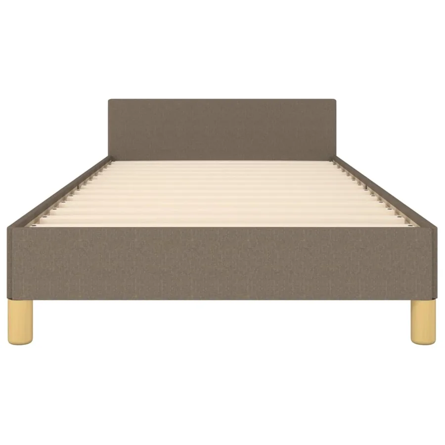 Cadre de lit sans matelas taupe 90x190 cm tissu - 6