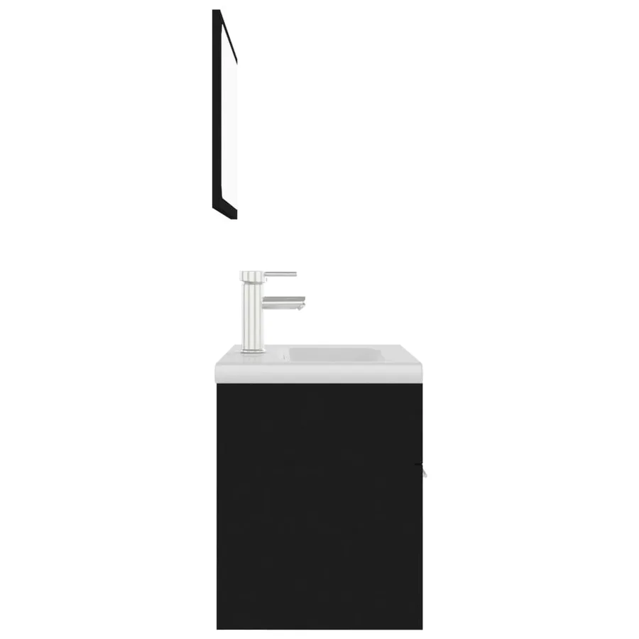 Ensemble de meubles de salle de bain Noir Aggloméré - 7