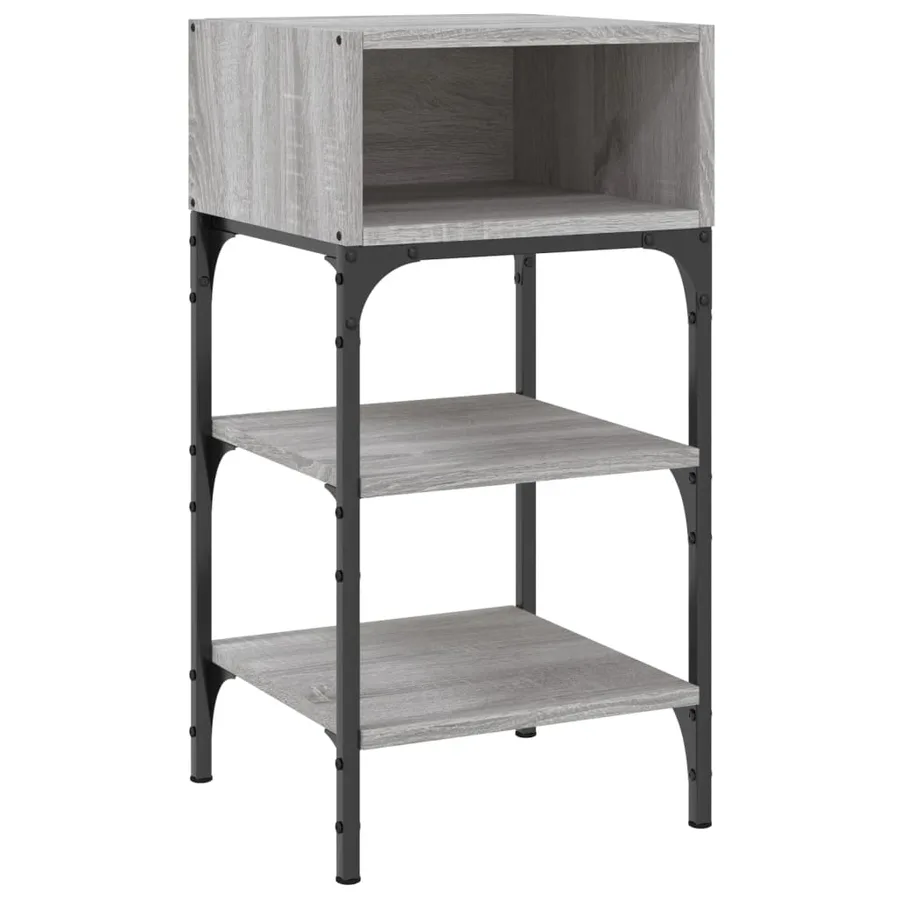 Tables de chevet 2 pcs sonoma gris 35x34,5x70cm bois ingénierie - 4