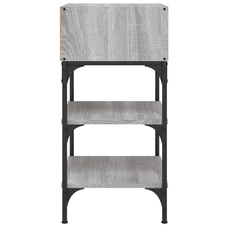 Tables de chevet 2 pcs sonoma gris 35x34,5x70cm bois ingénierie - 6