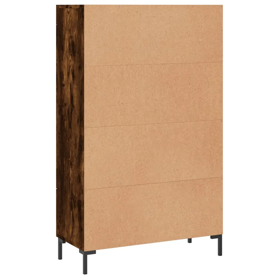 Buffet haut chêne fumé 69,5x31x115 cm bois d'ingénierie - 8