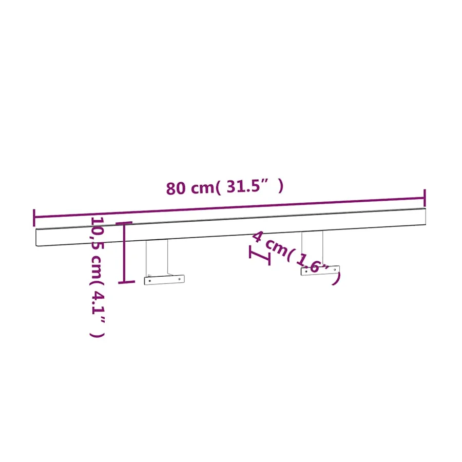 Lampe de miroir à LED 13 W Blanc chaud 80 cm 3000 K - 6