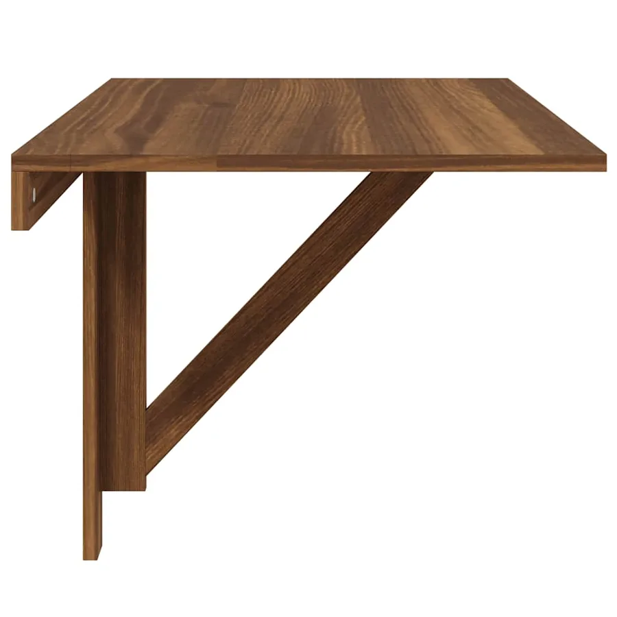 Table murale pliable Chêne marron 100x60x56cm Bois d'ingénierie - 6