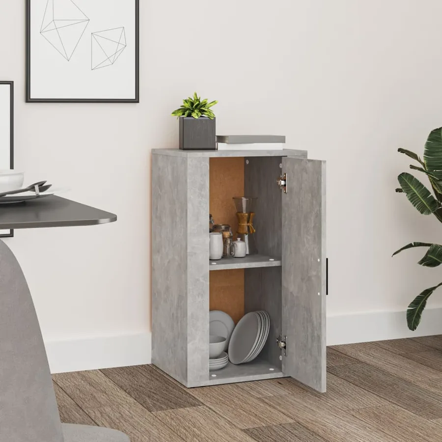 Buffet Gris béton 40x33x70 cm Bois d'ingénierie - 7