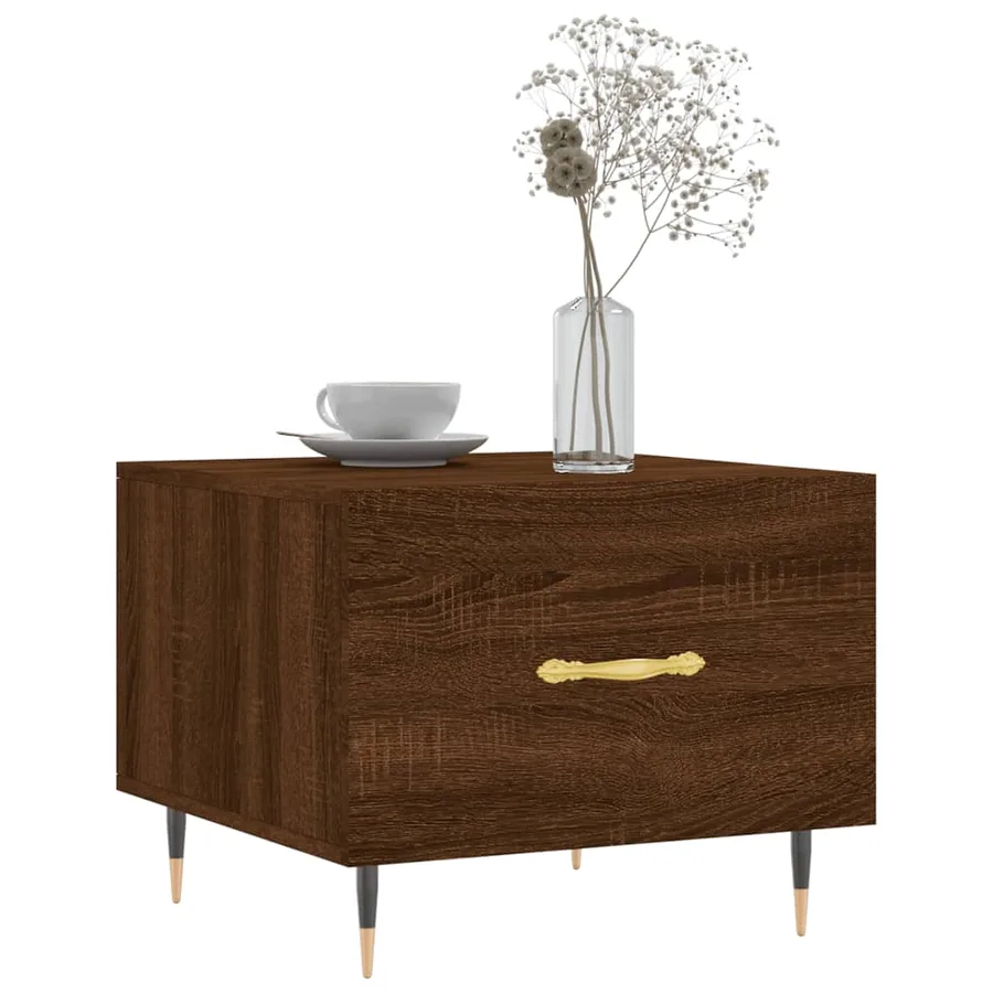 Tables basses 2 pcs chêne marron 50x50x40 cm bois d'ingénierie - 3