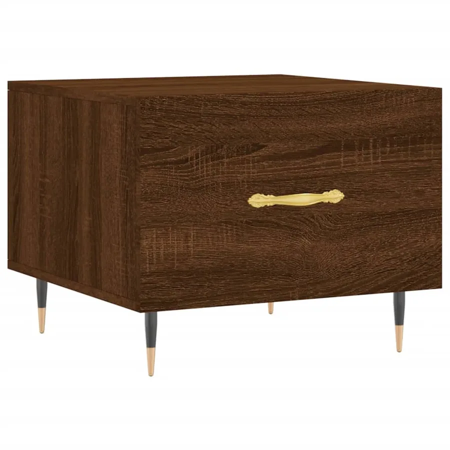 Tables basses 2 pcs chêne marron 50x50x40 cm bois d'ingénierie - 5
