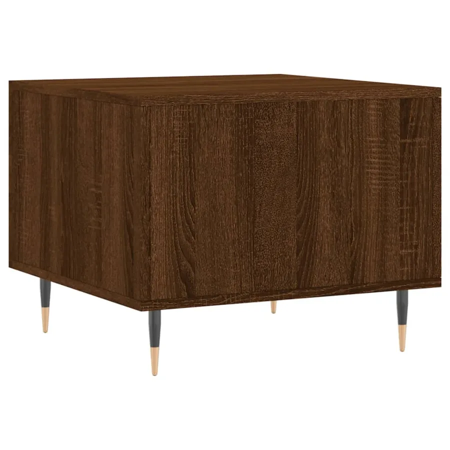 Tables basses 2 pcs chêne marron 50x50x40 cm bois d'ingénierie - 9