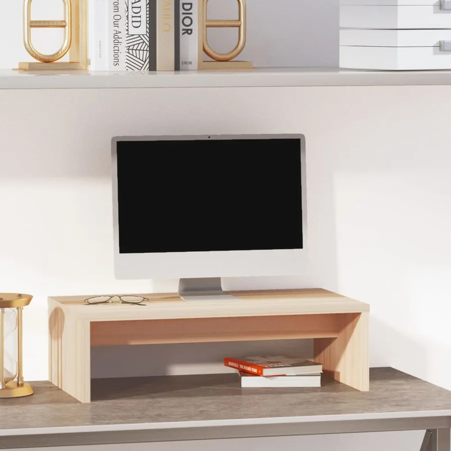 Support de moniteur 50x27x15 cm Bois de pin solide